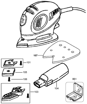 Page A Diagram and Parts List for MS500K 4 Black and Decker 